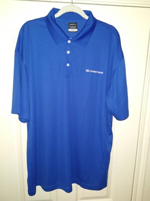 Nike Golf Dri-Fit Blue Short Sleeve Polo Shirt Men's sz XL Creston Logo