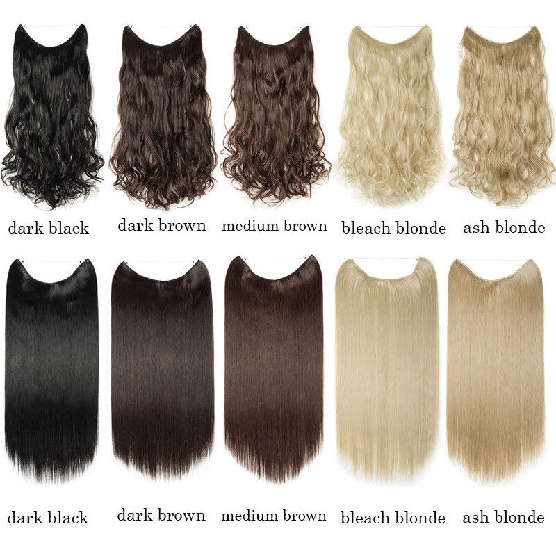 Secret Head band Elastic Wire Full Head No Clip in Hair Extensions