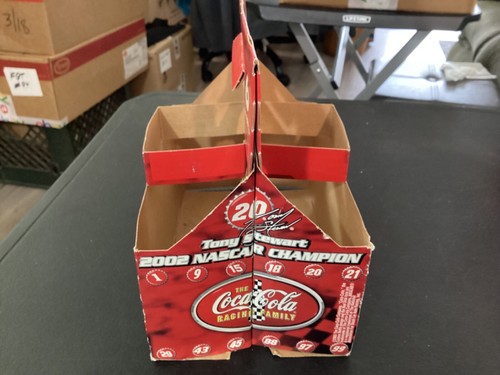 Tony Stewart #20 Empty 2002 Championship Coca Cola Glass 8oz. Bottle Carton - Picture 2 of 4