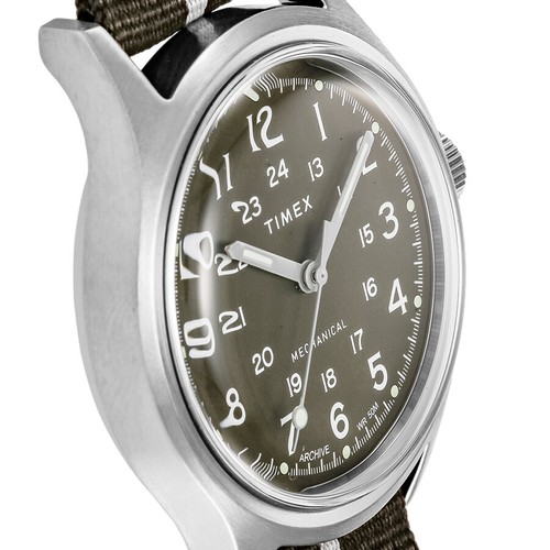 Orologio TIMEX MK1 meccanico camper quadrante verde carica manuale 36MM TW2U69000 NUOVO - Foto 3 di 7