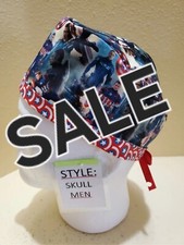Captain America 2 Superhero Men's Skull/Chemo Surgical Scrub Hat/Cap