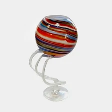 Victoria Bella 01156330.14L 13" Height Glass Vase Galaxy. Hand-Blown. Home Decor