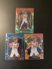 2020-21 Panini Select Zeke Nnaji Red White Green Cracked Ice Prizm Rookie RC #82