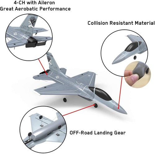 RC Plane 4 Channel RC Airplane 2.4Ghz RC Jet Ready to Fly F-16 Fighter Falcon Re - Picture 7 of 9