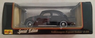Maisto Volkswagen 1951 Export Sedan Special Ed. 1:18 Scale Black