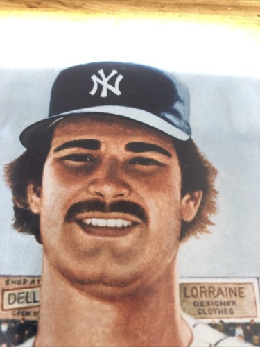 Don Mattingly Photograph of Gerry Dvorak Artwork signed by Dvorak on Mat - Picture 2 of 3