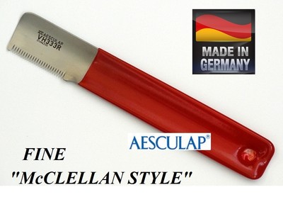 AESCULAP ''McClellan Style''Hand FINE STRIPPING KNIFE Coat Stripper Carding KNIVES