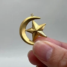 Star  & Moon Brass Metal Charms Jewelry Findings