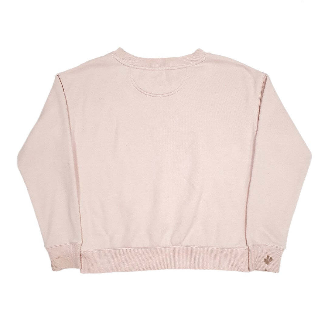 Womens CALVIN KLEIN Spellout Cotton Crewneck Jumper Sweatshirt S image 3
