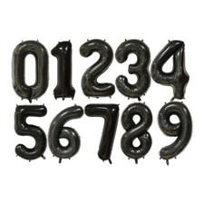 40 inch Black Mylar Foil Balloon Number balloons Letter Float w Helium Birthday