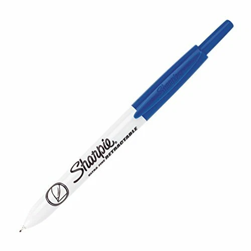 Sharpie 1735792 Retractable Permanent Markers, Ultra Fine Point, Blue 1 ea 