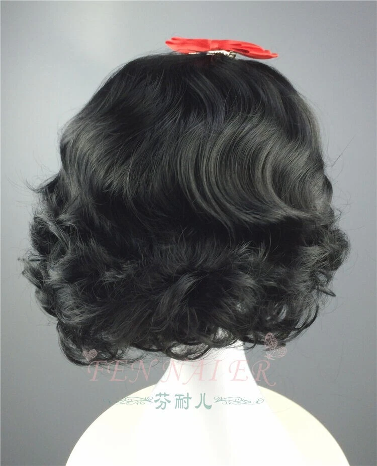 Peluca Cosplay Blancanieves Blancanieves Disney Negra Corta Foto 4 de 4