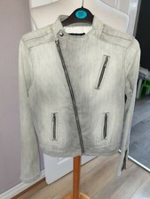 Superb Ladies Designer J Brand 'lunar' Moto Jacket Uk Medium (8/10) Rrp £315