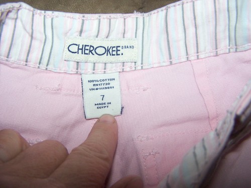 Young Ladies Cherokee Pink Jeans Size 7 in excellent Condition - Picture 4 of 6