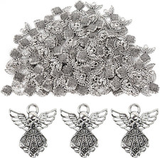 , 200 Pack Angel Charms Pendants for DIY Jewelry Making