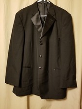 Black Tuxedo Jacket With Pants Wedding Prom Mason Cruise   FS18