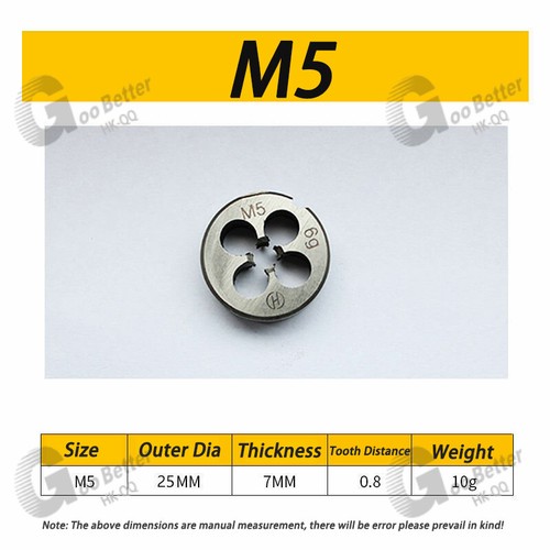 Bearing steel Circular Die M3/M4/M5/M6/M7/M8/M9/M10/M12/M14 to M30 - Top Quality - Picture 8 of 24