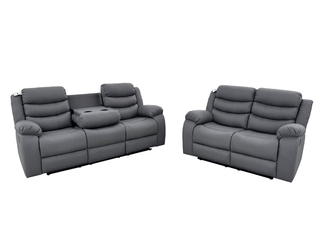 GIOVANNI RECLINER  SETTEE 3 + 2 SEATERS SOFA  LEATHER LOUNGE SET