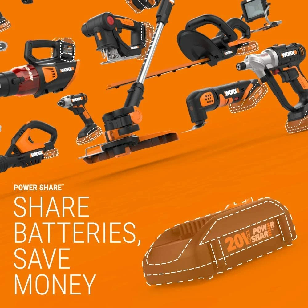 Worx 20v 12 cordless string trimmer & edger outlet