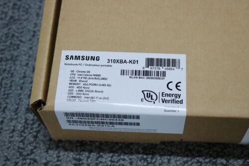 Samsung 310XBA-K01 11.6" Chromebook Celeron N4000 / 32GB eMMC / 4GB RAM Laptop - Picture 2 of 6