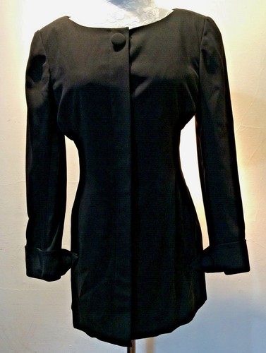 VTG Ann Taylor Women's Jacket Black Blazer 6 Hidd… - image 1