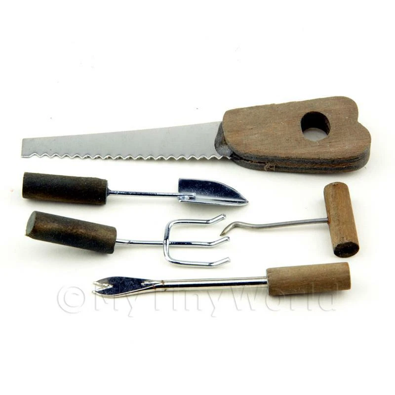 12 accessori da giardino realistici in miniatura per case delle bambole