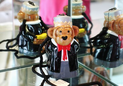 TIMMY WOODS SILLY MONKEY KING SEE MONKEY DO  MINAUDIERE CLUTCH BAG BANANA CROWN