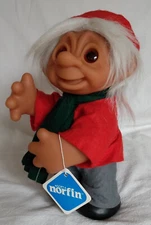 1982 NORFIN Troll Doll Christmas 9" No. 1432 "ERIK" w/tag