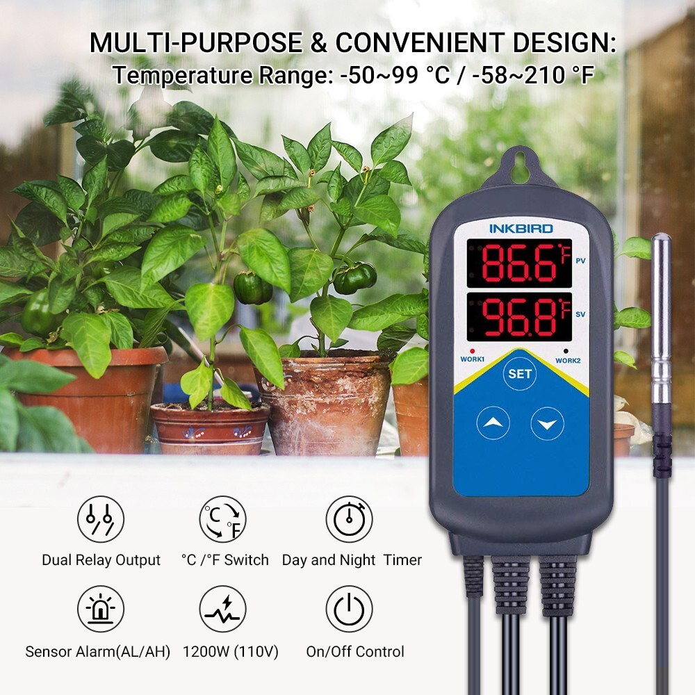 INKBIRD ITC-306 Digital Temperaturregler 230V Heizung Thermostat Sonde Heating - Foto 12