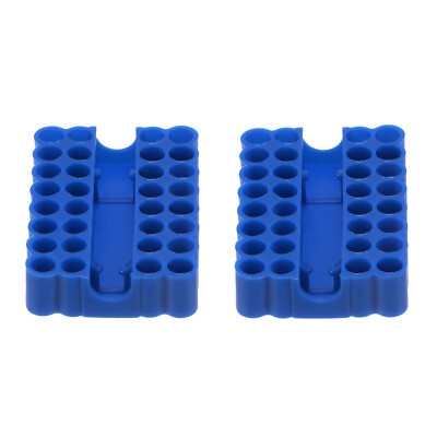 2stk Schraubendreher-Bithalter-Organizer 64x45x16mm 32 Löcher Hex-Bohrer Kunstst