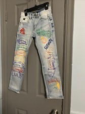 Switch Remarkable Jeans Size 8 Graffiti Denim Boys Kids Unisex Self Made Hustle