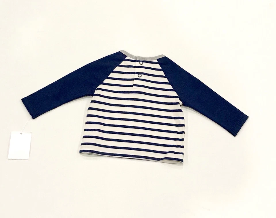 Top raglán con apliques de perro real Mini Boden 0-3 meses precio minorista $25 $19,50 nuevo con etiquetas Foto 3 de 4