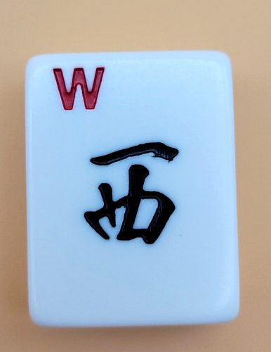 Mahjong Mah-Jongg Tile Spare Replace Mahjonng White 1 1/8”x 7/8” x 1/2” - Picture 45 of 57
