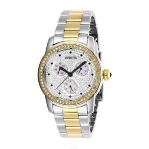 Invicta Angel 28467 Women's Round Analog Day/Date Crystal Two-Tone Watch