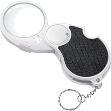 Magnifying Glass with Light, Lighted Magnifying Glass, 5X Handheld Pocket Mag...