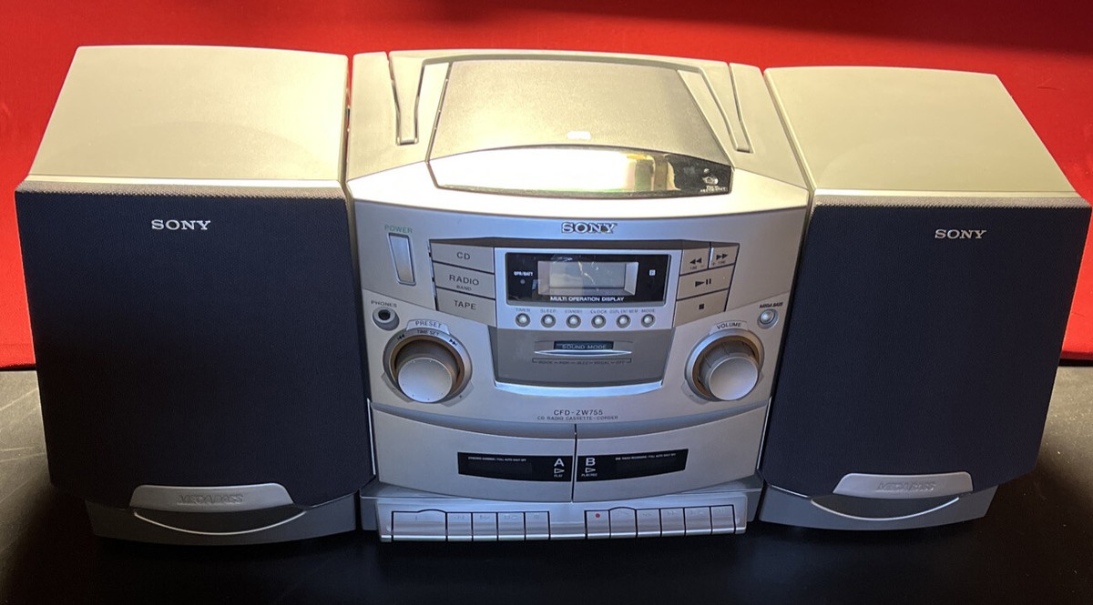 Sony Boombox CFD-ZW755 CD Radio Cassette Corder Detachable