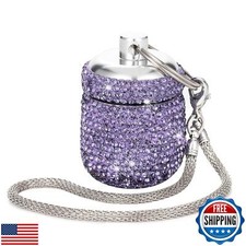 EveryBling Keychain Pill Holder Bling Small Pill Box for Purse Portable Pill