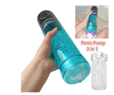 Water Bath Penis Enlargement Electric Vacuum Pump Penis Extender Masturbator Cup