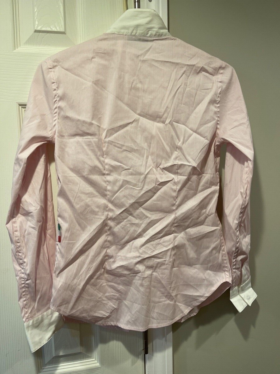 Chemise Manches Longues Alessandro Albanese Rose – Femme XS – Concours Cheval