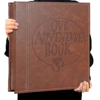 40 Pages Self Adhesive Photo Album Leather Our Adventure Book Scrapbook Gift