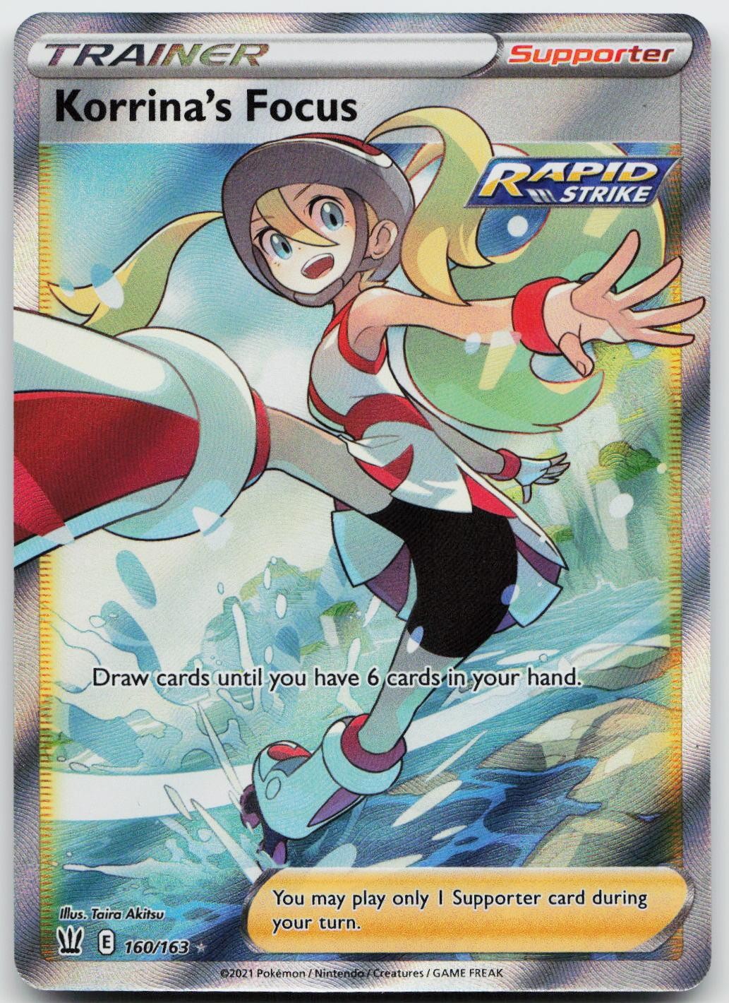 Korrina's Focus 160/163 Ultra Rare Battle Styles Pokemon Holo Near Mint
