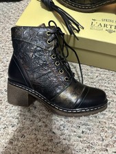 L'Artiste by Spring Step Leather Lace-Up Boots Fallinluv Black Size 5.5 35 