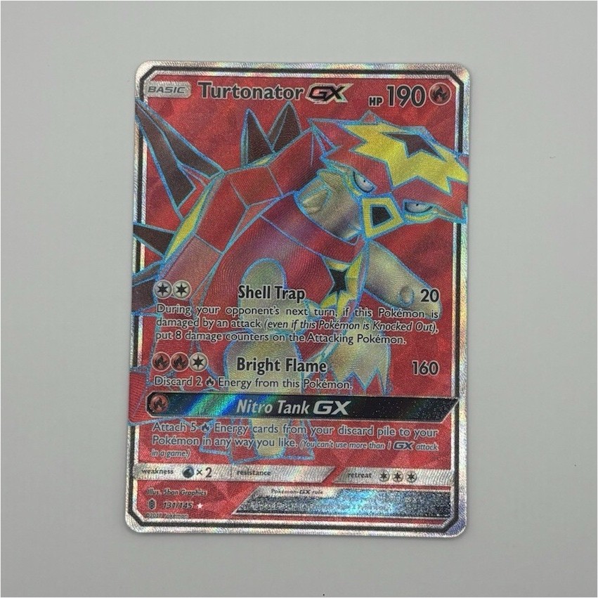 Pokémon Turtonator GX Ultra Rare Full Art Holo SM Guardians Rising 190HP 131/145