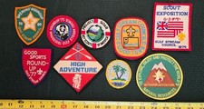 Vintage Boy Scout memorabilia lot- cooking items/mess kit/Patches/Belts/ Mixed