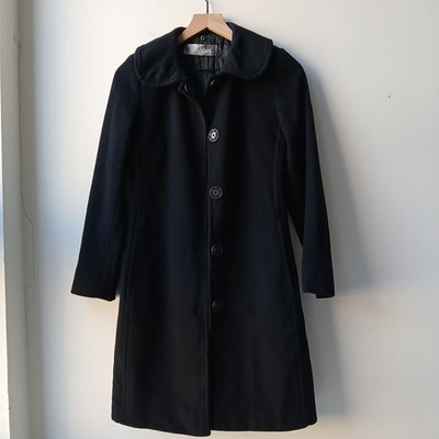 Max Mara Wool Blend Midi Coat Black Women's 2