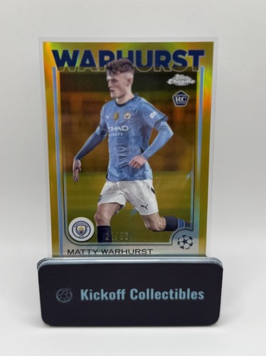 2024-25 Topps Chrome UEFA Club Competitions - Matty Warhurst #92 Gold Refractor