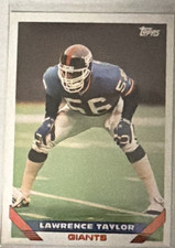 Topps 1993 Lawrence Taylor #105 New York Giants Football Trading Card