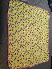 Kickee Pants Bamboo Swaddle Blanket Tropical Birds Print 29x38 In Pink/yellow
