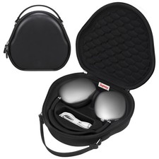 Hard Protective Case for AirPods Max Headphones with Sleep Mode Black