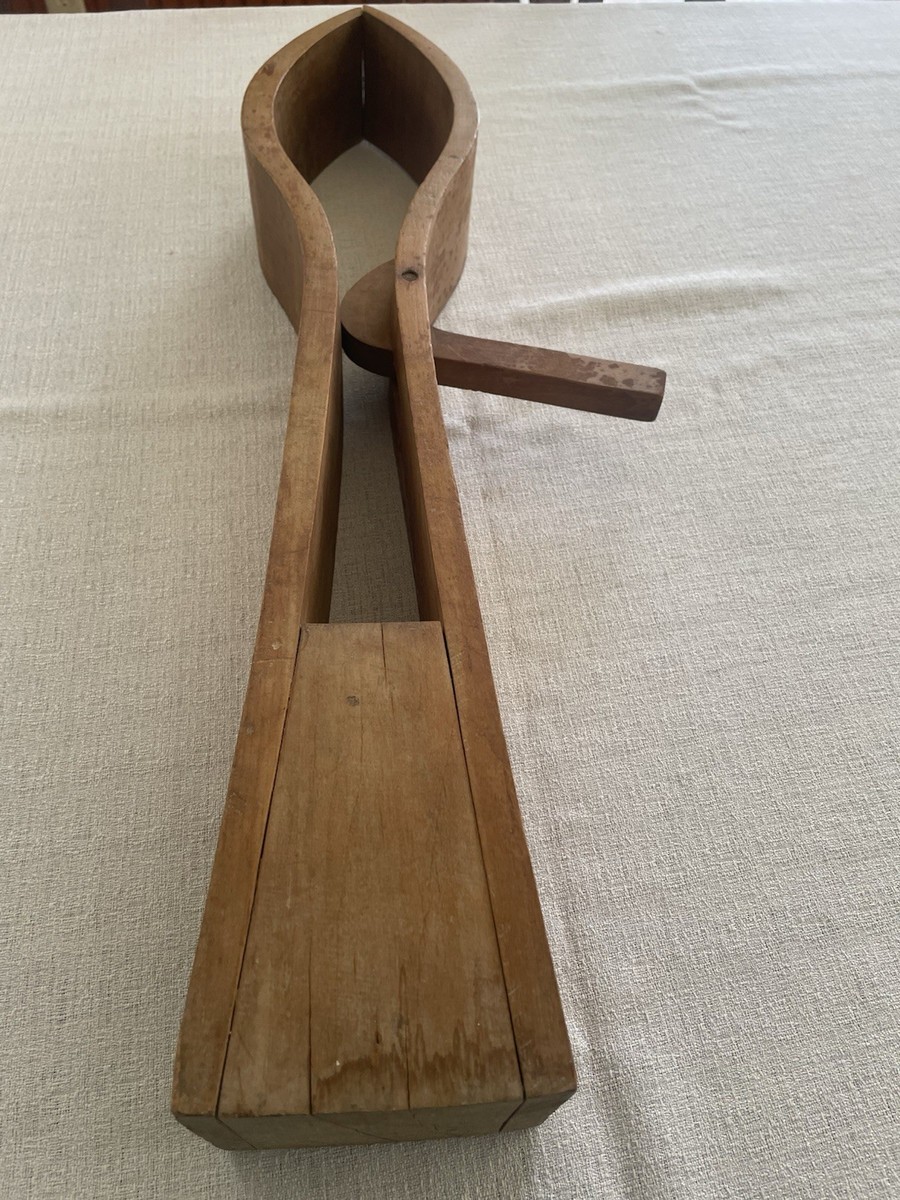 Ancien Harnais De Sellier En Bois - Outil De Couture équestre - 19ème Siècle USA